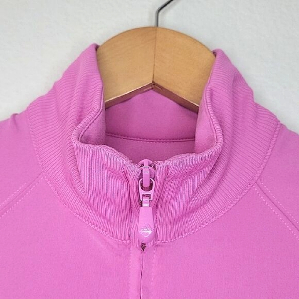 ADIDAS Pink Zip Up Stretchy Athletic Workout Exercise Jacket size M - Picture 3 of 11